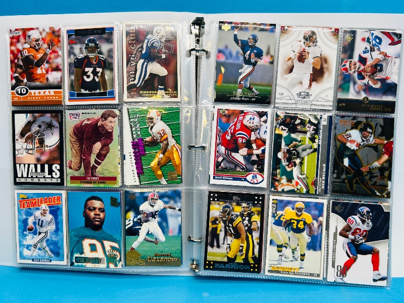 Photo 1 of 593348… final sale no returns/refunds-360 mixed football cards in binder 