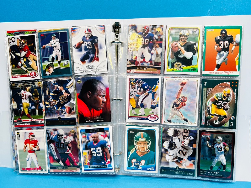 Photo 1 of 593348… final sale no returns/refunds-360 mixed football cards in binder 
