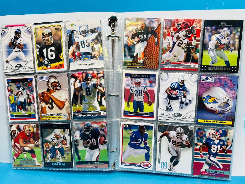Photo 1 of 593348… final sale no returns/refunds-360 mixed football cards in binder 