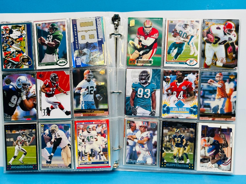 Photo 1 of 593348… final sale no returns/refunds-360 mixed football cards in binder 