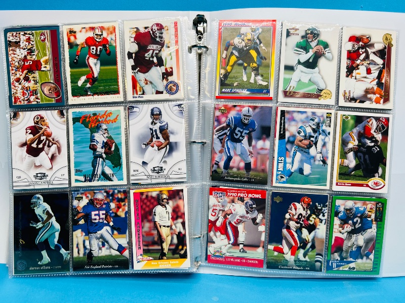 Photo 1 of 593349… final sale no returns/refunds-360 mixed football cards in binder 
