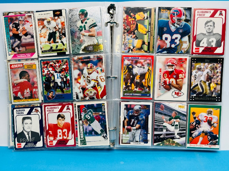 Photo 1 of 593349… final sale no returns/refunds-360 mixed football cards in binder 