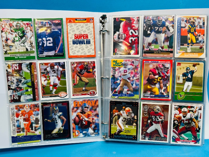 Photo 1 of 593349… final sale no returns/refunds-360 mixed football cards in binder 