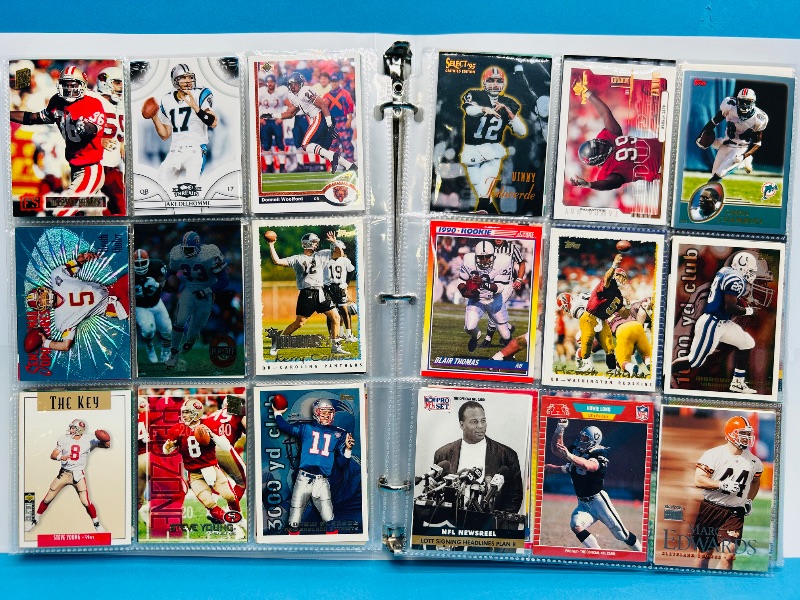 Photo 1 of 593349… final sale no returns/refunds-360 mixed football cards in binder 