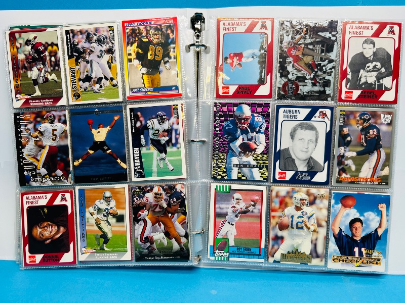 Photo 1 of 593349… final sale no returns/refunds-360 mixed football cards in binder 