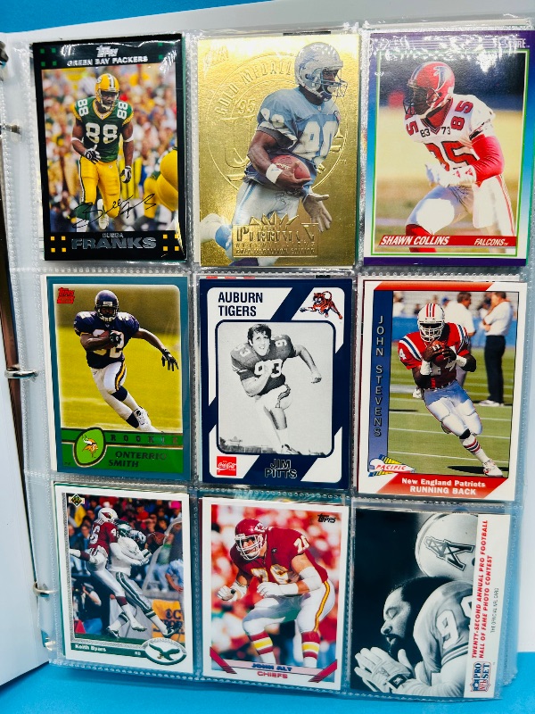 Photo 1 of 593349… final sale no returns/refunds-360 mixed football cards in binder 