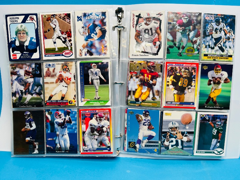 Photo 1 of 593349… final sale no returns/refunds-360 mixed football cards in binder 
