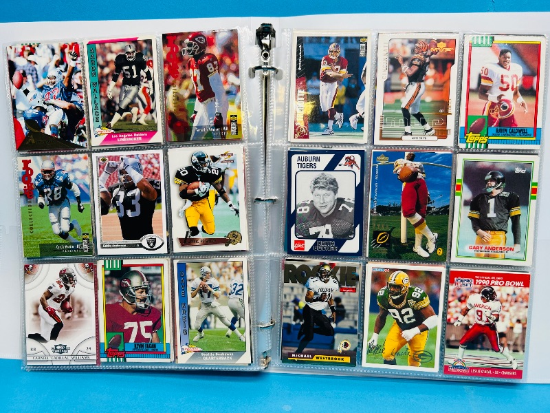 Photo 1 of 593349… final sale no returns/refunds-360 mixed football cards in binder 