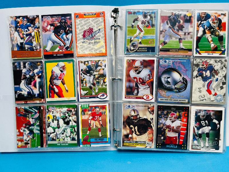 Photo 1 of 593349… final sale no returns/refunds-360 mixed football cards in binder 