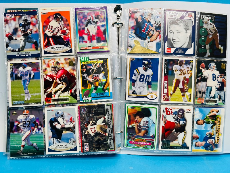 Photo 1 of 593349… final sale no returns/refunds-360 mixed football cards in binder 