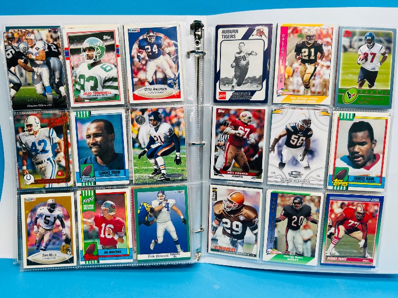 Photo 1 of 593349… final sale no returns/refunds-360 mixed football cards in binder 