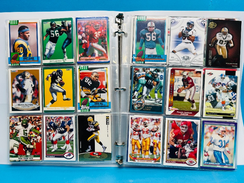 Photo 1 of 593349… final sale no returns/refunds-360 mixed football cards in binder 