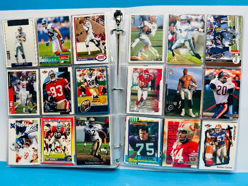 Photo 1 of 593349… final sale no returns/refunds-360 mixed football cards in binder 