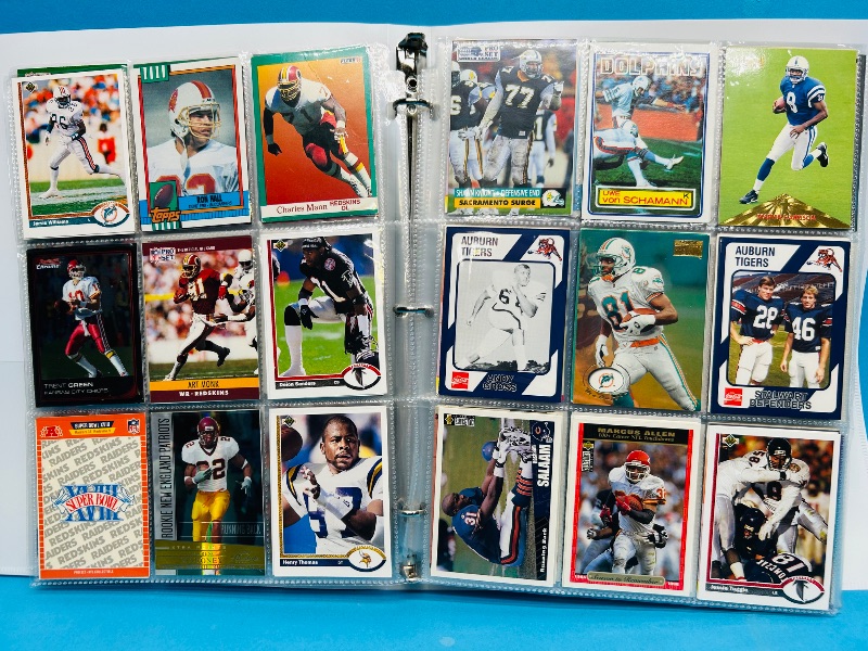 Photo 1 of 593349… final sale no returns/refunds-360 mixed football cards in binder 