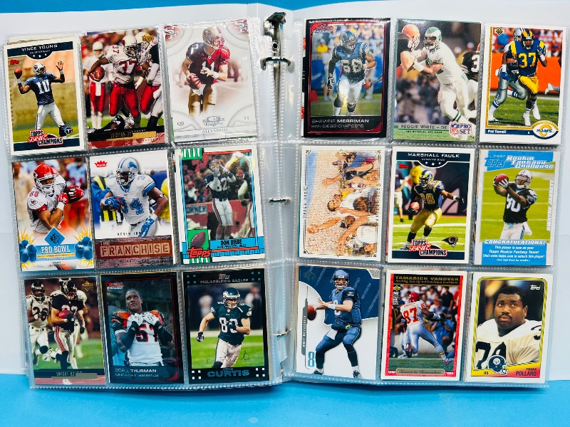 Photo 1 of 593350… final sale no returns/refunds-360 mixed football cards in binder 