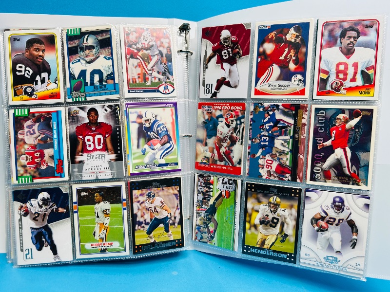 Photo 1 of 593350… final sale no returns/refunds-360 mixed football cards in binder 