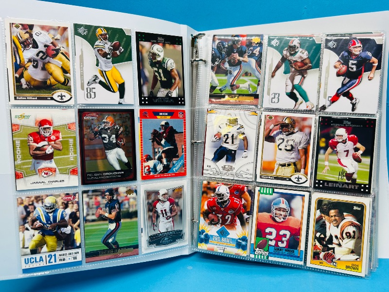 Photo 1 of 593350… final sale no returns/refunds-360 mixed football cards in binder 