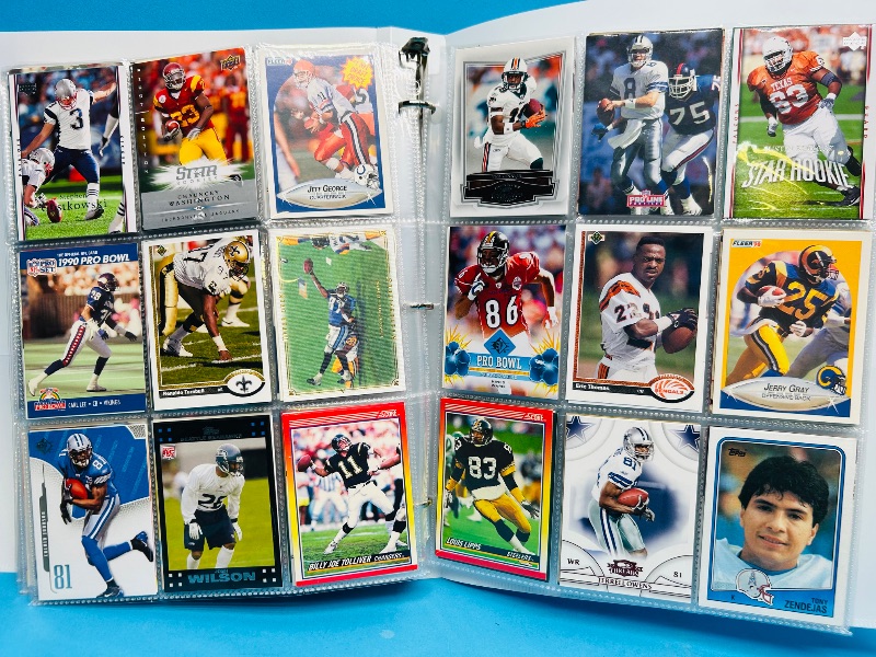 Photo 1 of 593350… final sale no returns/refunds-360 mixed football cards in binder 