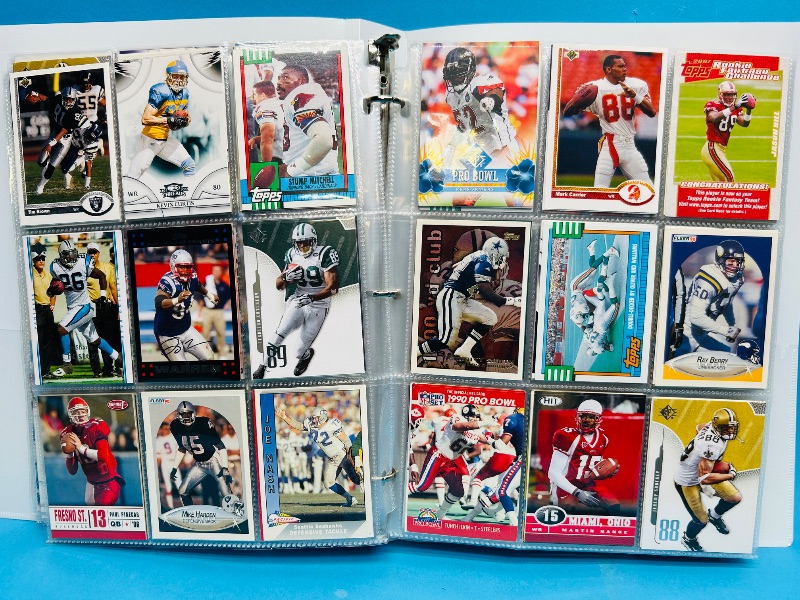 Photo 1 of 593350… final sale no returns/refunds-360 mixed football cards in binder 