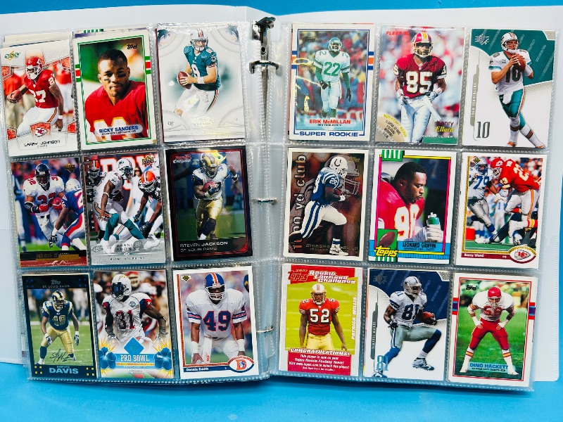 Photo 1 of 593350… final sale no returns/refunds-360 mixed football cards in binder 