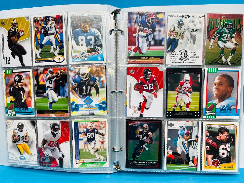 Photo 1 of 593350… final sale no returns/refunds-360 mixed football cards in binder 