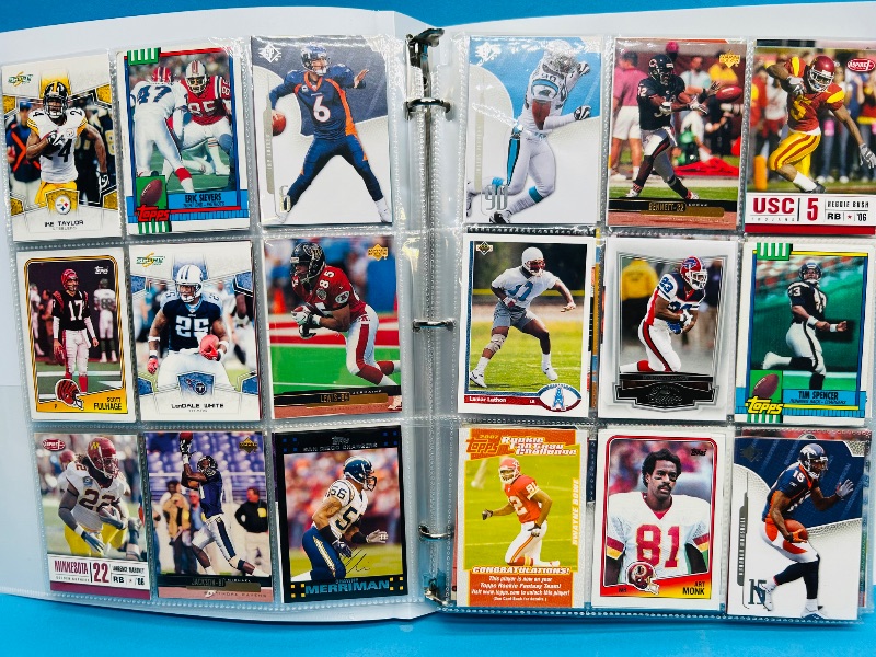 Photo 1 of 593350… final sale no returns/refunds-360 mixed football cards in binder