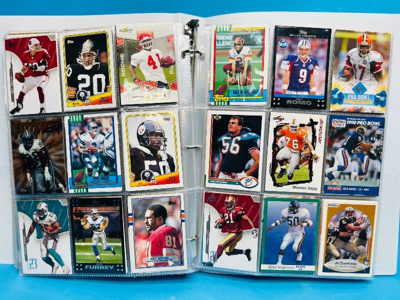 Photo 1 of 593350… final sale no returns/refunds-360 mixed football cards in binder 