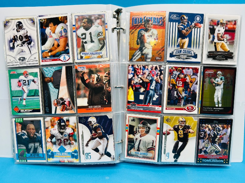 Photo 1 of 593350… final sale no returns/refunds-360 mixed football cards in binder 