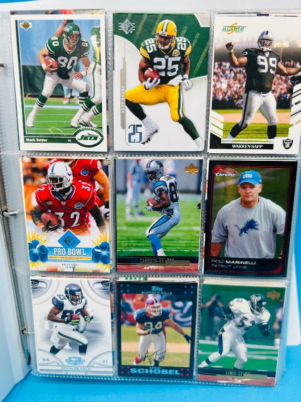 Photo 1 of 593350… final sale no returns/refunds-360 mixed football cards in binder 