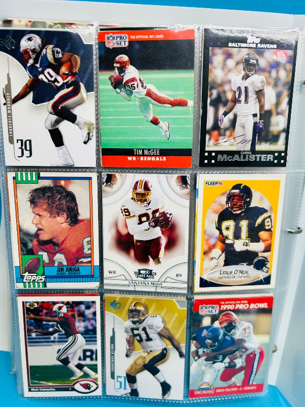Photo 1 of 593350… final sale no returns/refunds-360 mixed football cards in binder 
