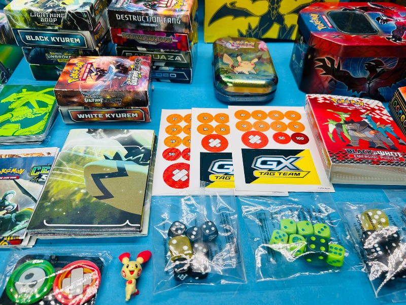 Photo 1 of 593354…EMPTY Pokémon boxes, tins, mini albums, and deck boxes, and game pieces-all Empty