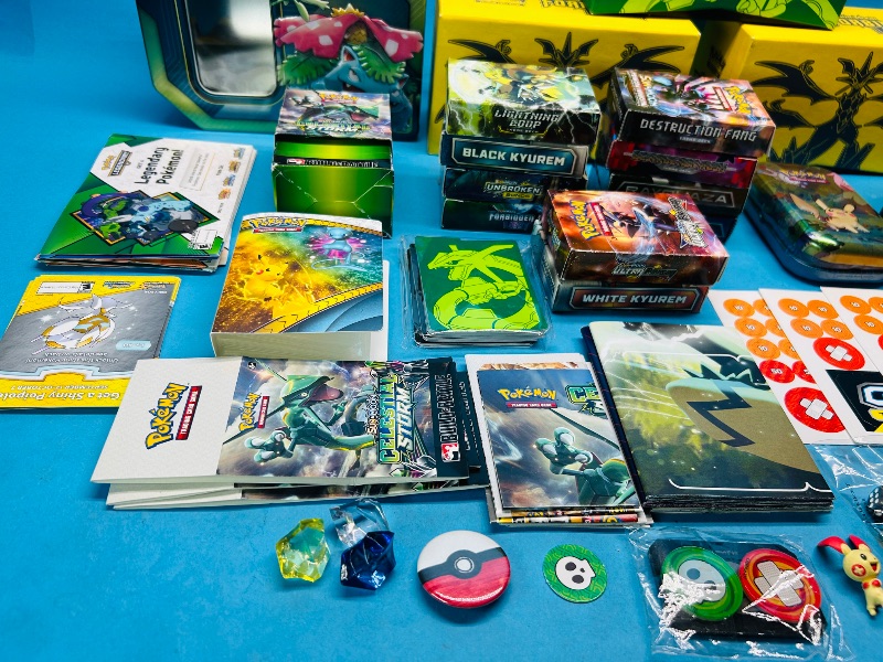 Photo 1 of 593354…EMPTY Pokémon boxes, tins, mini albums, and deck boxes, and game pieces-all Empty