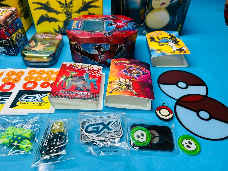 Photo 1 of 593354…EMPTY Pokémon boxes, tins, mini albums, and deck boxes, and game pieces-all Empty