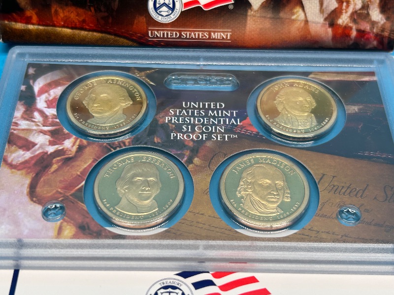 Photo 1 of 593362…2007 US Mint presidential $1 coin proof set with COA