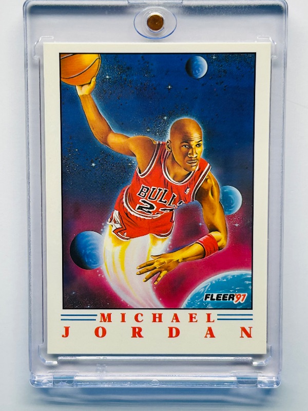 Photo 1 of 593368…Michael Jordan card 2 in hard plastic case