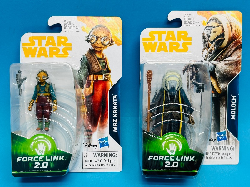 Photo 1 of 593371… 2 Star Wars force link 2.0 figures 