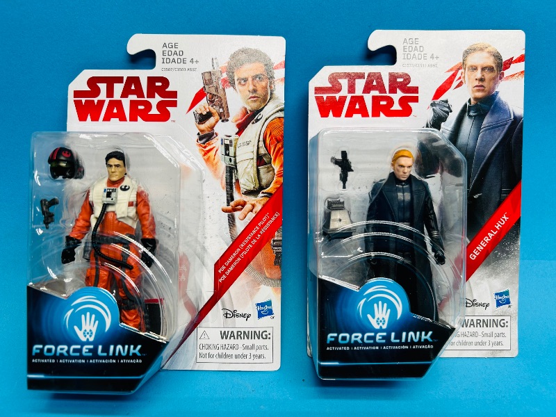 Photo 1 of 593374… 2 Disney Star Wars force link figures 