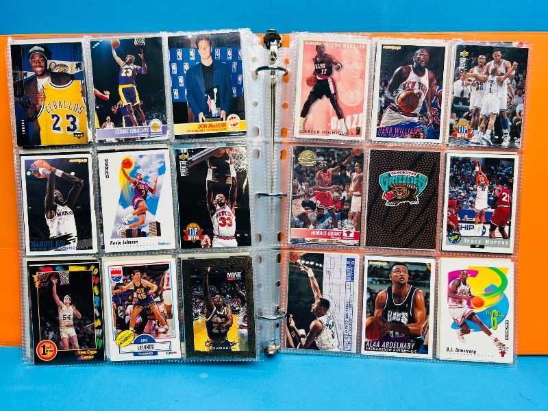 Photo 1 of 593377…final sale no returns/refunds-360 mixed basketball cards in binder 