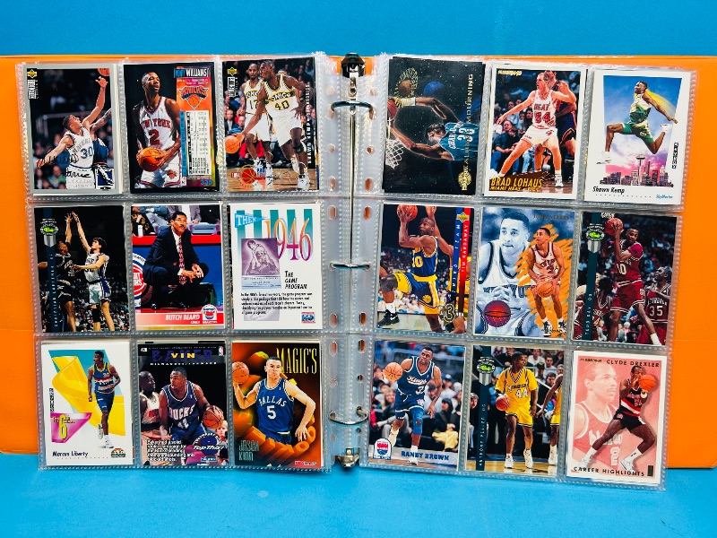 Photo 1 of 593377…final sale no returns/refunds-360 mixed basketball cards in binder 