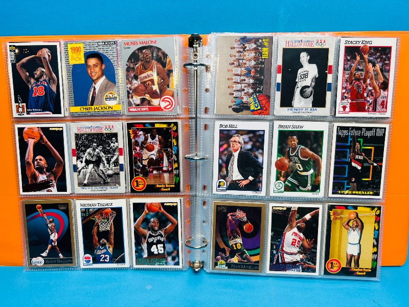 Photo 1 of 593377…final sale no returns/refunds-360 mixed basketball cards in binder 