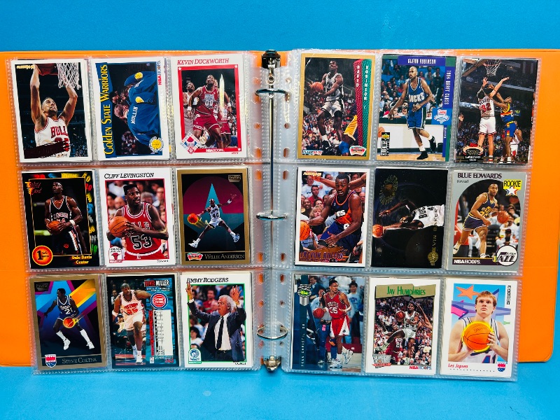 Photo 1 of 593377…final sale no returns/refunds-360 mixed basketball cards in binder 