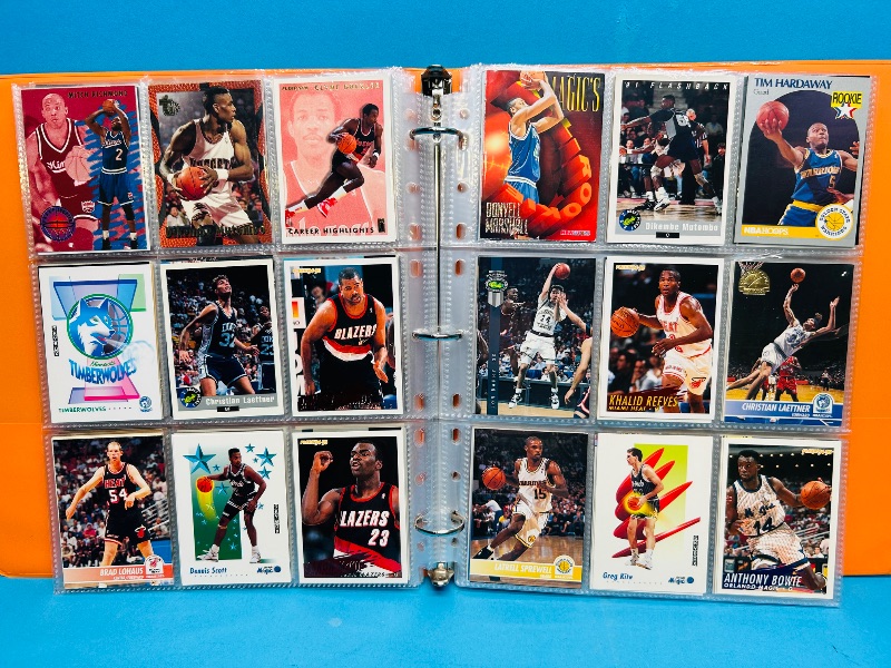 Photo 1 of 593377…final sale no returns/refunds-360 mixed basketball cards in binder 