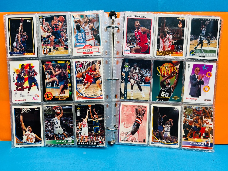 Photo 1 of 593377…final sale no returns/refunds-360 mixed basketball cards in binder 