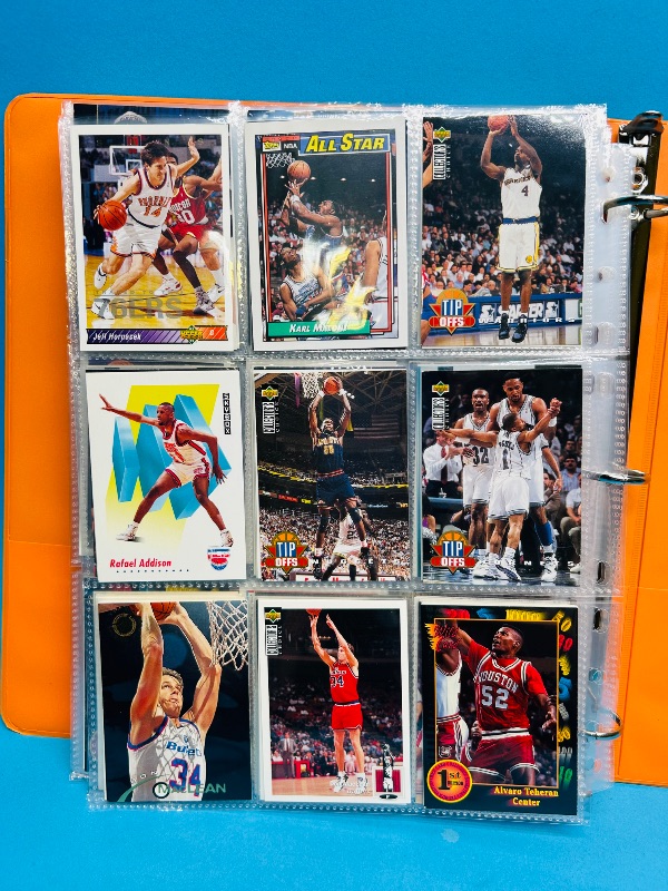 Photo 1 of 593377…final sale no returns/refunds-360 mixed basketball cards in binder 