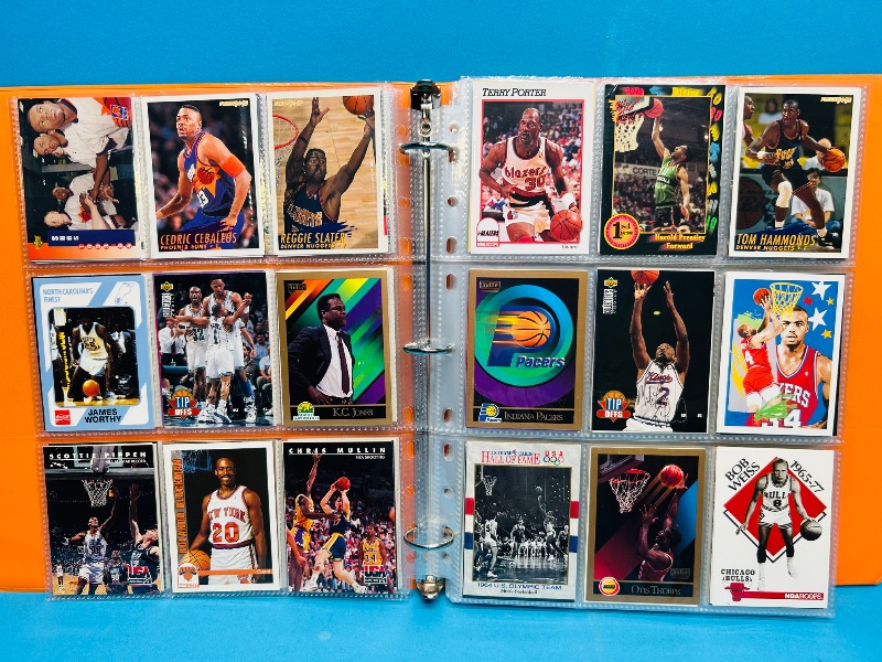 Photo 1 of 593377…final sale no returns/refunds-360 mixed basketball cards in binder