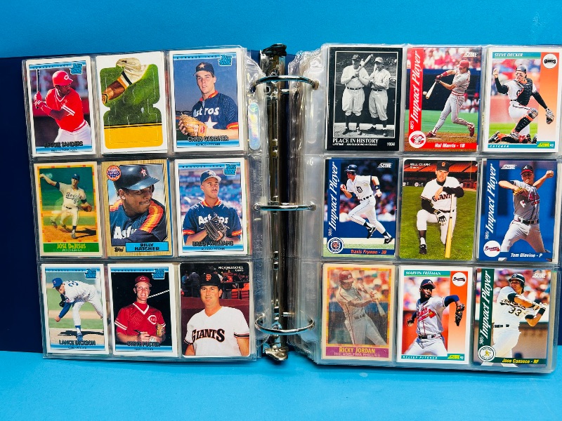 Photo 1 of 593379… final sale no returns/refunds-450 mixed baseball cards in binder 