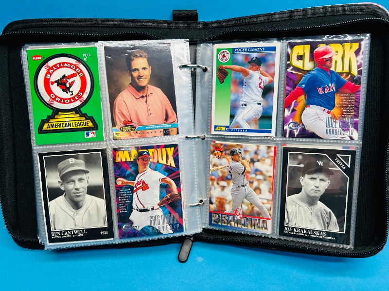 Photo 1 of 593380… final sale no returns/refunds-192 mixed baseball cards in binder 