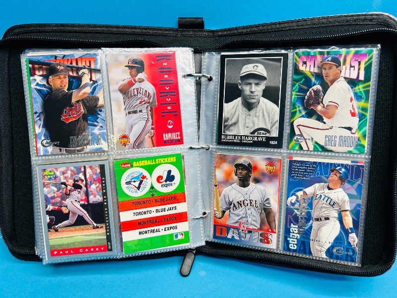 Photo 1 of 593380… final sale no returns/refunds-192 mixed baseball cards in binder 