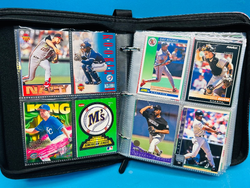 Photo 1 of 593380… final sale no returns/refunds-192 mixed baseball cards in binder 