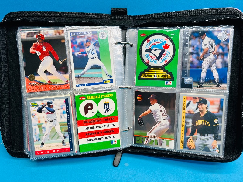 Photo 1 of 593380… final sale no returns/refunds-192 mixed baseball cards in binder 